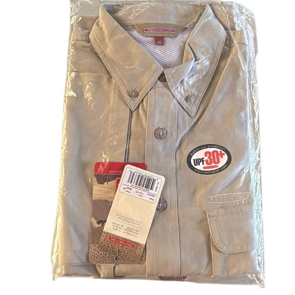 Redington NOS Slipstream Shirt Trout/ Fly Fishing UPF 30+ Vented Back Rock 075 M